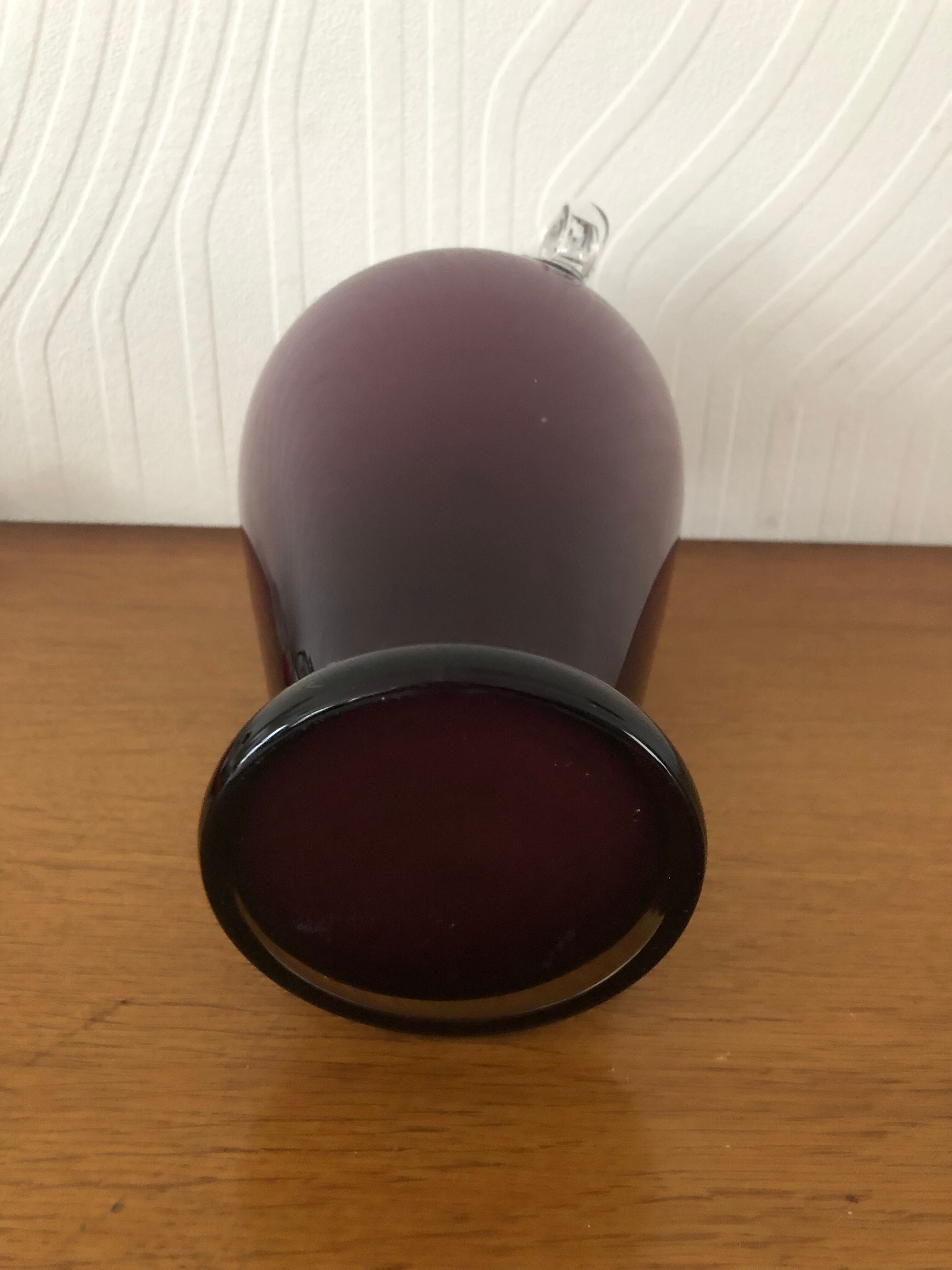 Purple colored glass vase