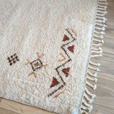 Ancien tapis Beni Ouarain tissé main 180 x 125 cm