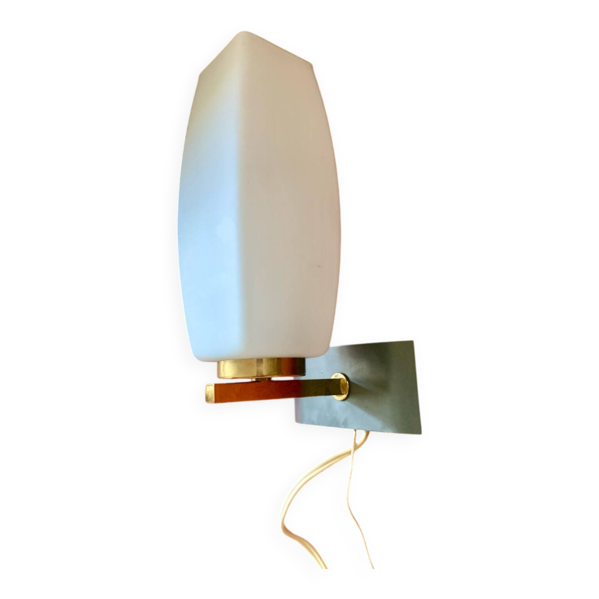 Glass and brass wall light 1960
