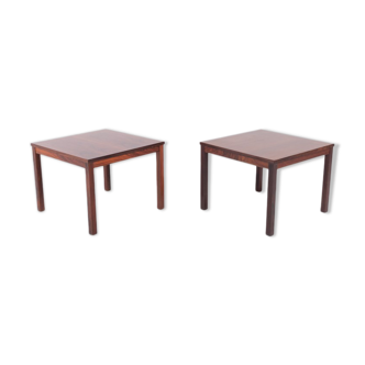 Set of 2 1970s rosewood side tables by Gangso Mobler, Denmark