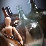 Demi-john 10L round light green sling neck