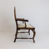 Chaise en bois néobaroque avec vannerie viennoise
