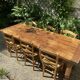 Set de 6 chaises en paille