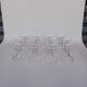 12 Val Saint Lambert crystal champagne glasses. Plain Bell Foot Service. Late 19th century.