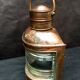 Ancient naval flag lantern in ancient copper semaphore lamp 19th century