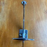 Set of four double hook coat racks in chromed metal
