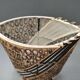 Lamp in rattan wicker and wood late XIXth