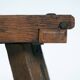 Brutalist copper and oak coffee or side table, 1970s