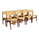 8 dining chairs | rosewood | reupholstered