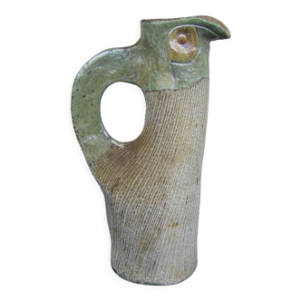 Vintage terracotta zoomorphic pitcher. Jean Claude Monange