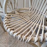 Set of 2 rattan children's chairs