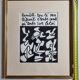 Screenprint after Jean Dubuffet framed under glass 28 cm by 33 cm