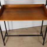 Vintage desk with modular bookcase in wood and metal, 1960
