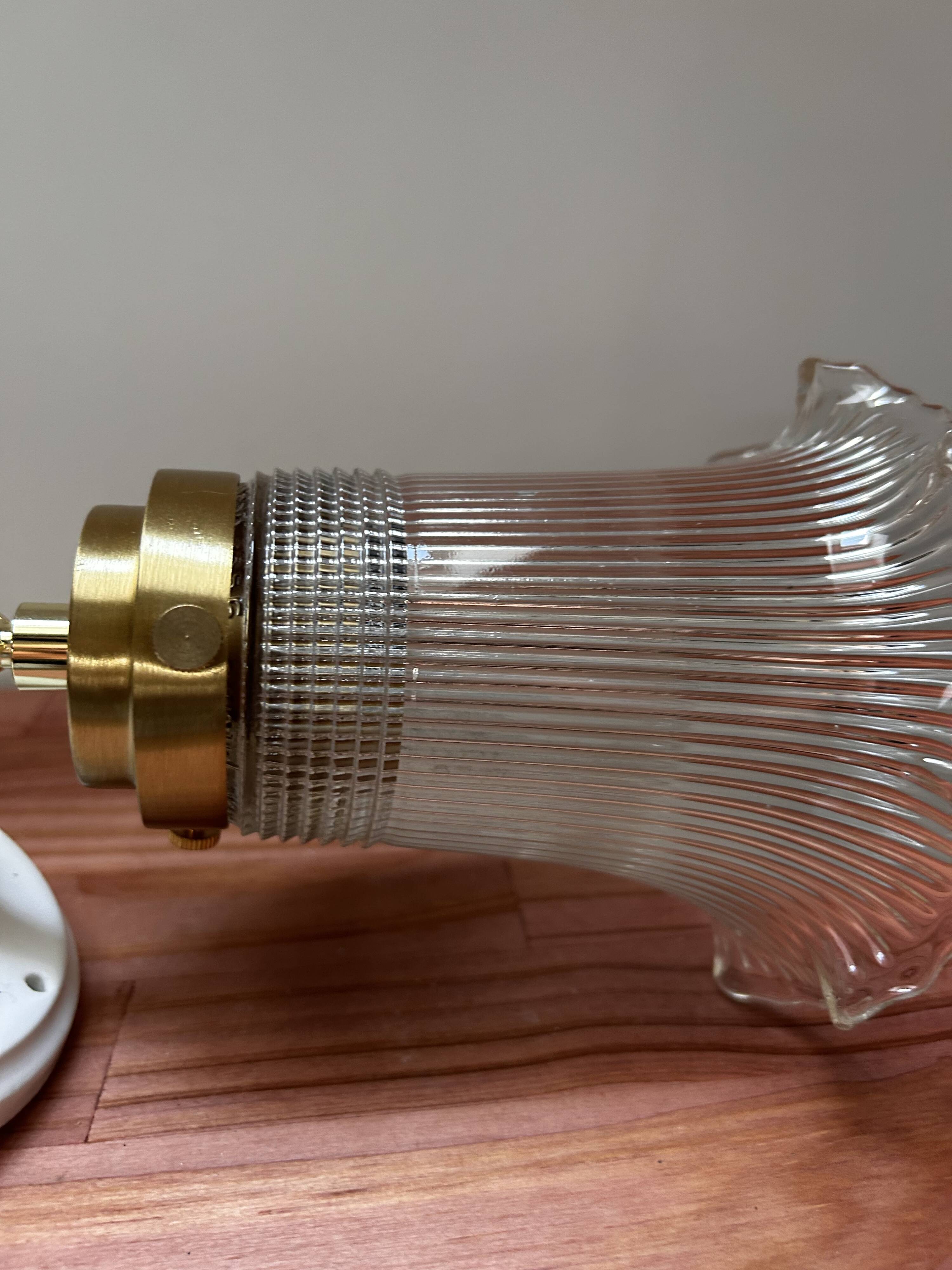 Old vintage holophane tulip wall light