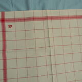 Set of 6 tea towels. Monogram SD.
