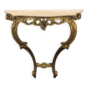 console en bois doré