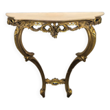 Golden wooden console in Louis XV style