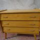 Commode trois tiroirs vintage années 60 pieds compas