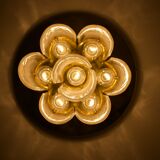 Ceiling lamp in brass and Murano glass 1970's