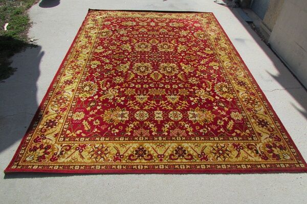 Red and gold carpet, Persian Tabriz, 200 x 285 cm