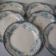 Lot of 8 old large Dépôt E. Bourgeois Paris earthenware plates 23 cm