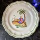 Set of 3 decorative earthenware plates stamped "Gien"