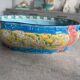 Fruit bowl enamelled by Longwy around 1880