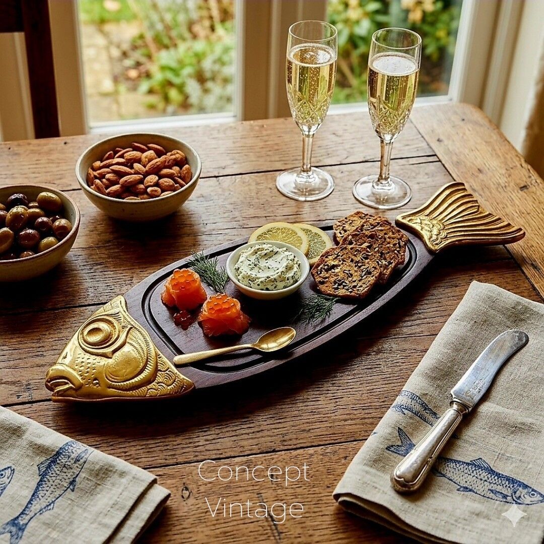 Rare Fish Plate - Vintage France - Circa 1960