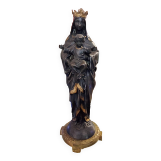 Virgin and Child in bronze 2 silver and gold patinas