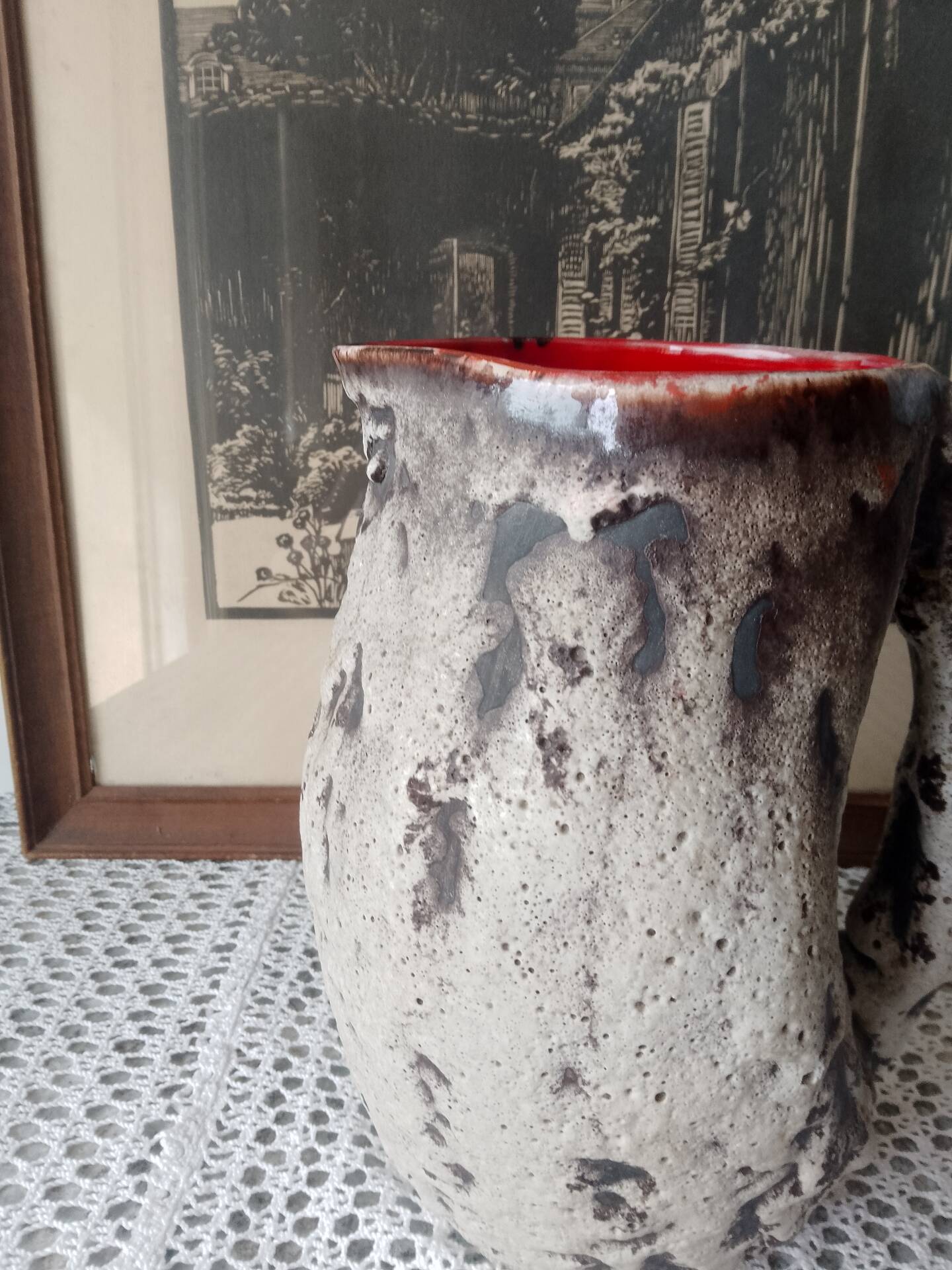 Jug / Vintage ceramic vase Vallauris style Marius Giuge – Years