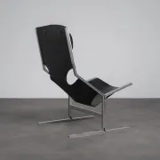 Rare leather lounge chair by Pierre Thielen for Metz & Co., Netherlands, 1960s