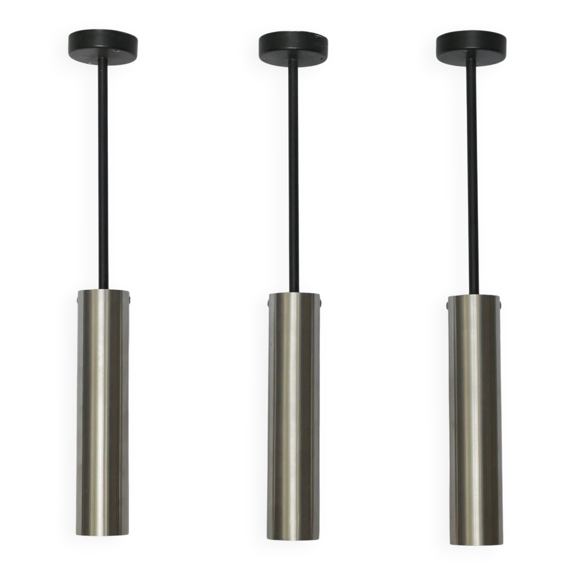 Vintage 1960 pipe suspension. Set of 3.