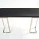 Console laquée noire et chrome Guy Lefevre pour Maison Jansen 1970