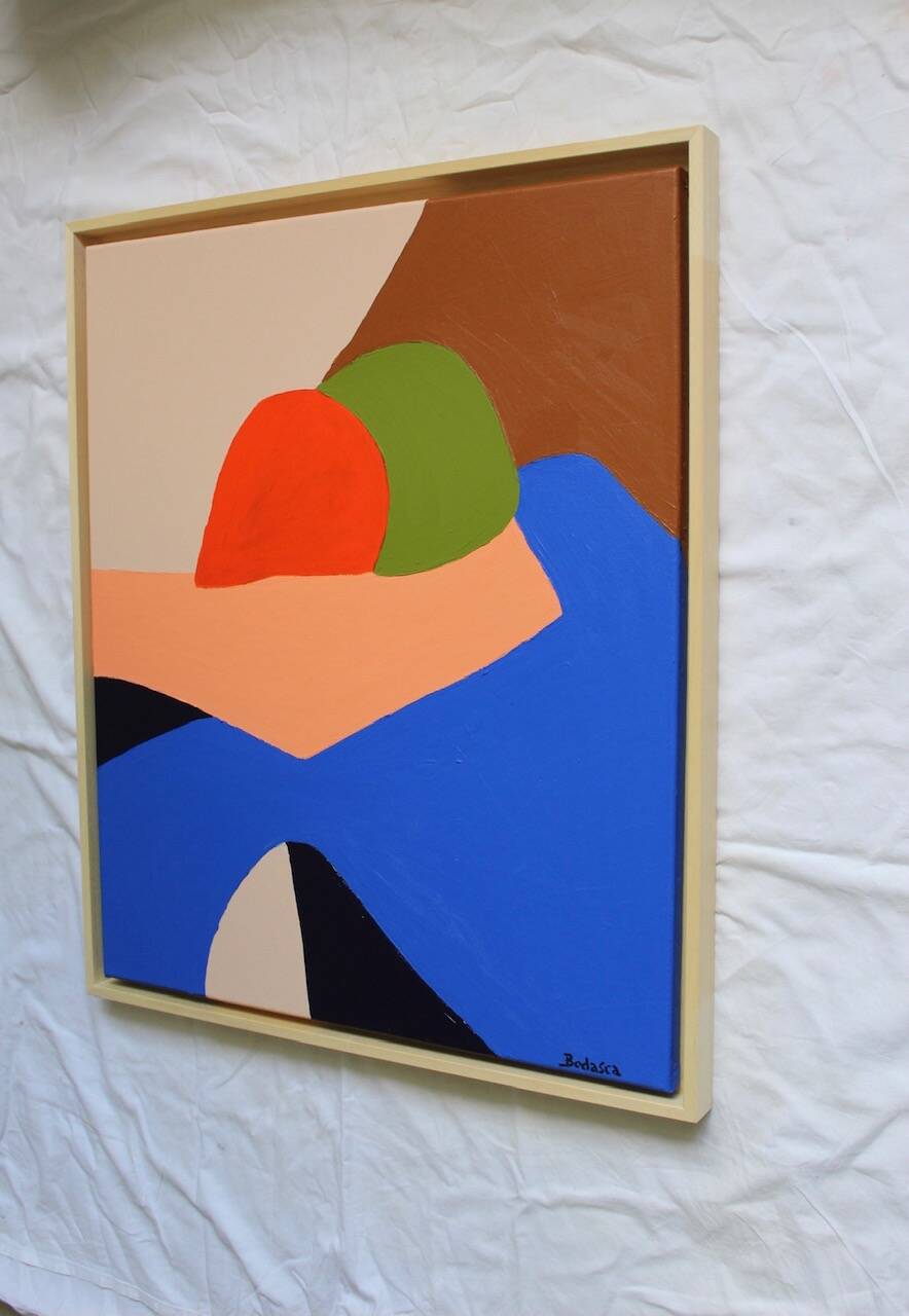 Figurative painting on stretched canvas "in your arms" by Bodasca