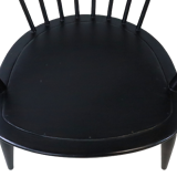 Black bar chair with cushion 'Delmenhorst' Black bar chair with cushion 'Delmenhorst' Black sp