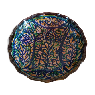 Plat creux coupe Paul Yvain Keraluc faïence Quimper vintage