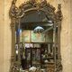 Large Louis XV style mirror with side panels, late 19th century