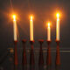 Set of 6 modern Danish teak candlesticks