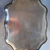 Silver metal tray 57 cm early 20th rectangle