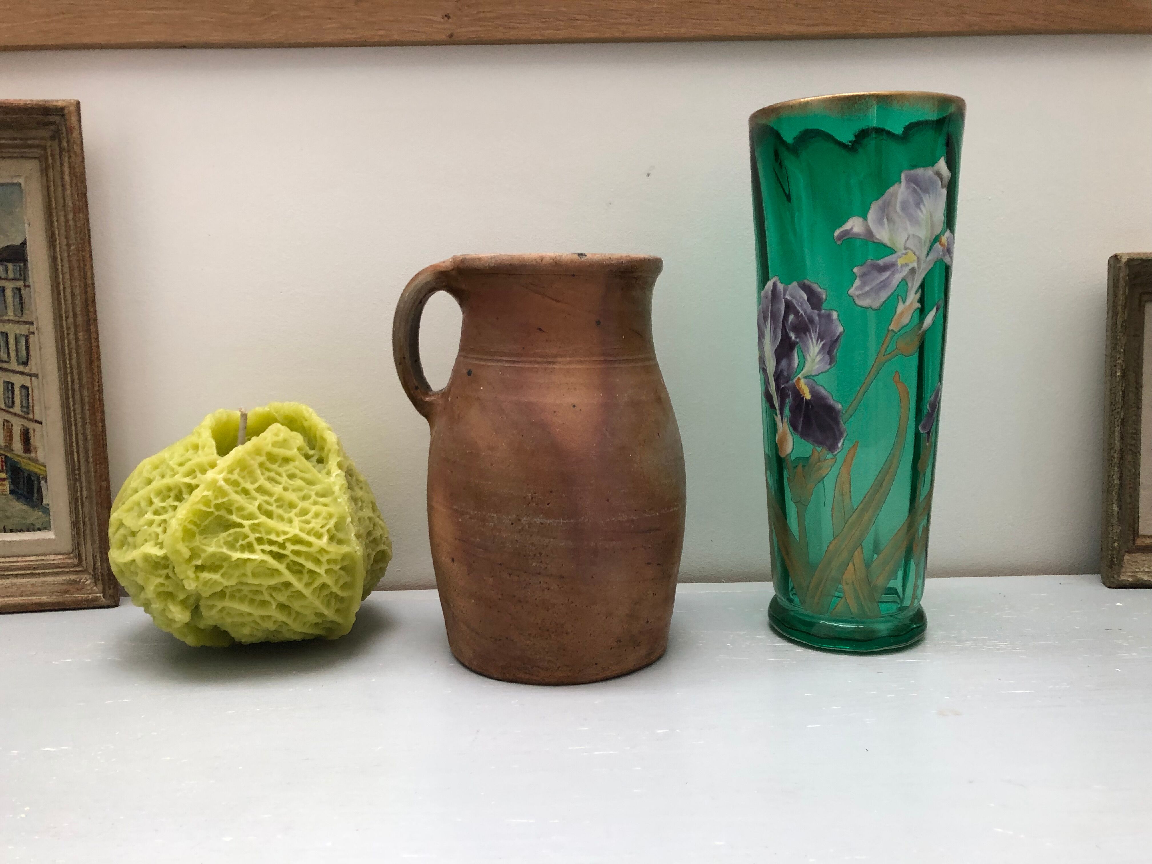 Glazed stoneware milk jug