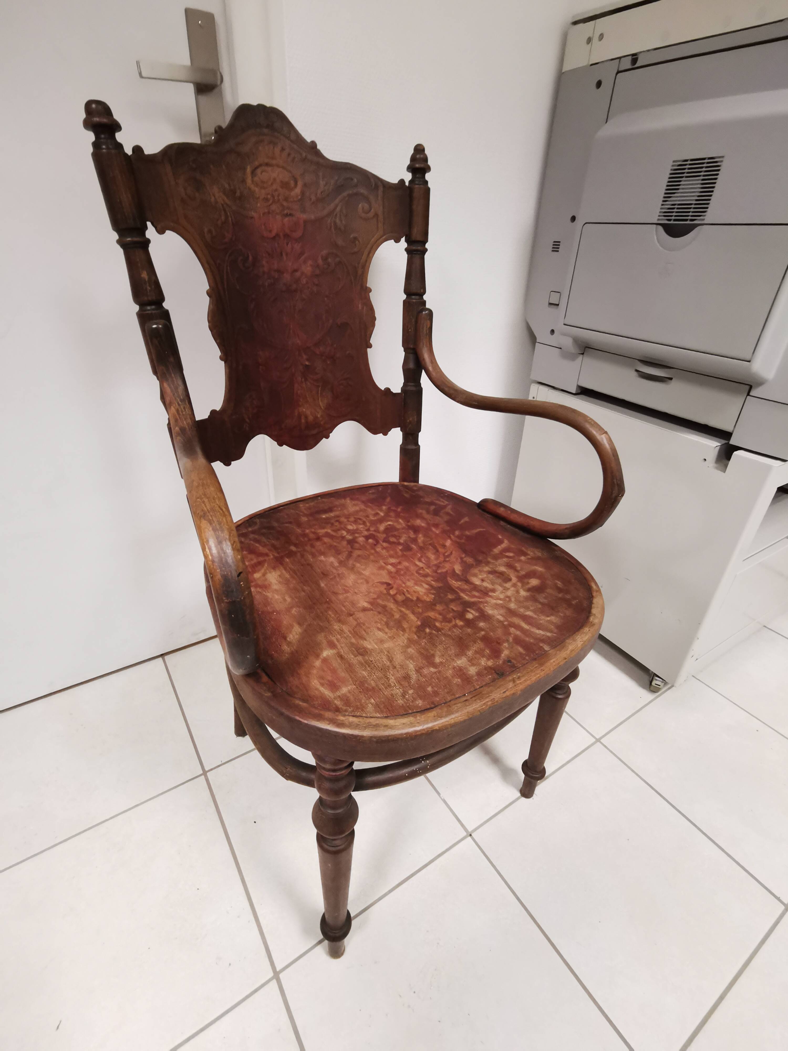 Old fischel armchair, bentwood chair