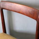 Set of four mid-century mohair covered dining chairs, 1960s