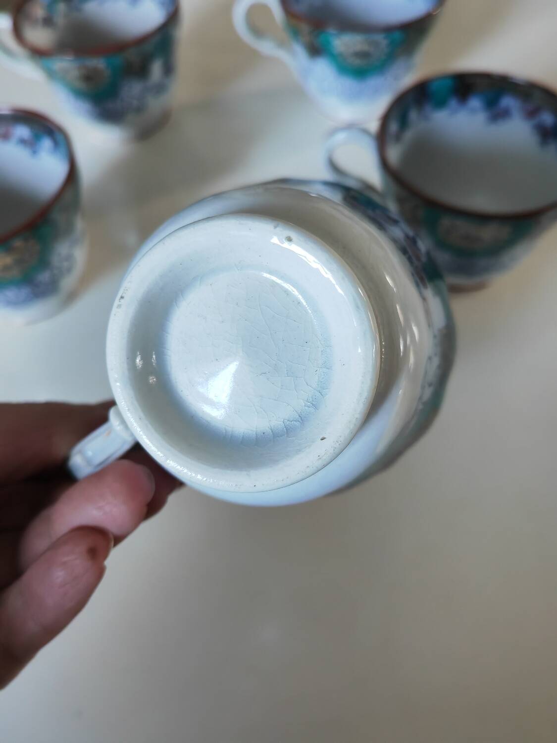 5 Canton Boch Frères cups