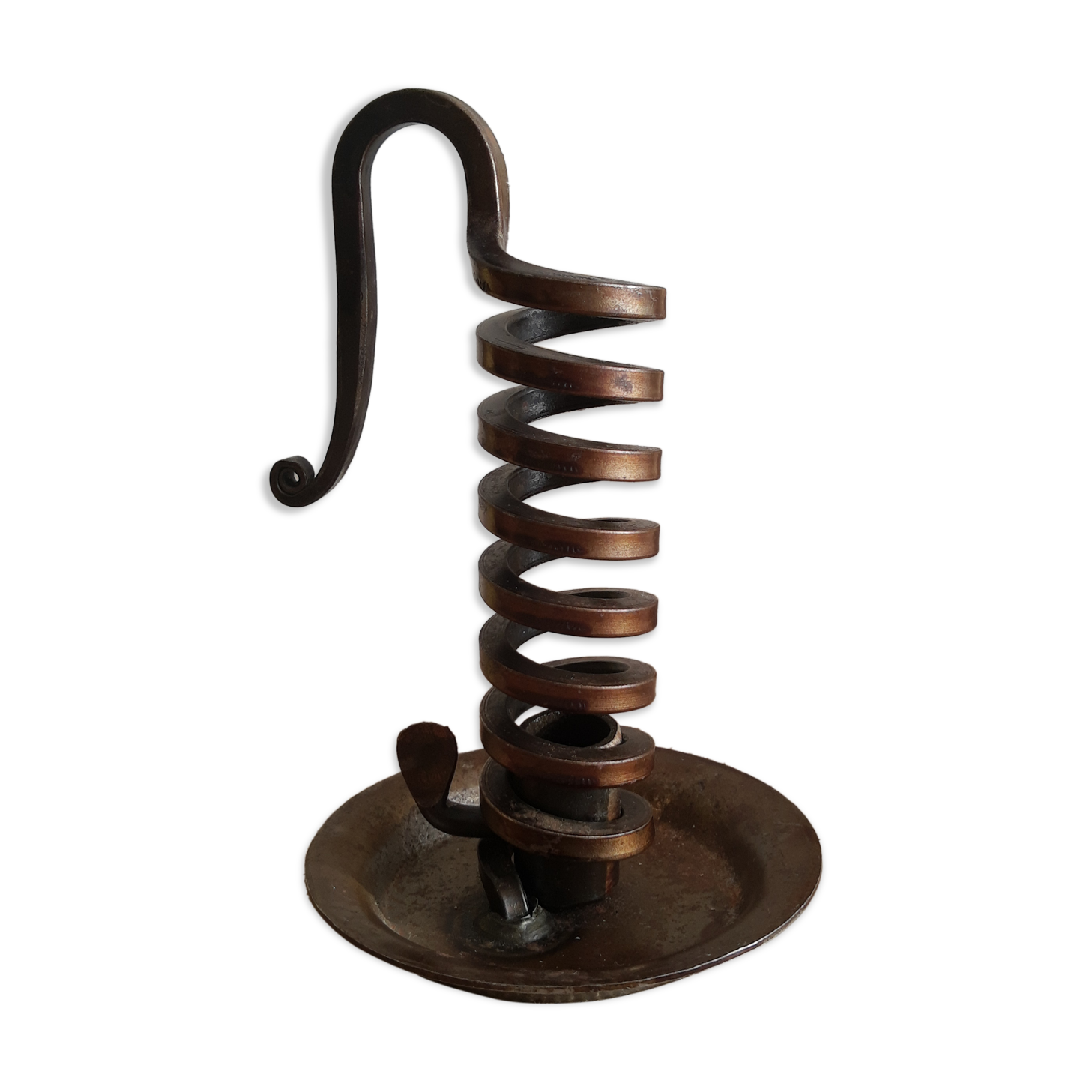 Spiral cellar rat candle holder - vintage