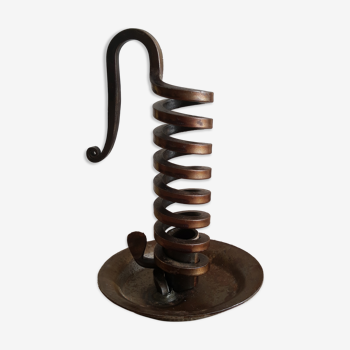 Spiral cellar rat candle holder - vintage