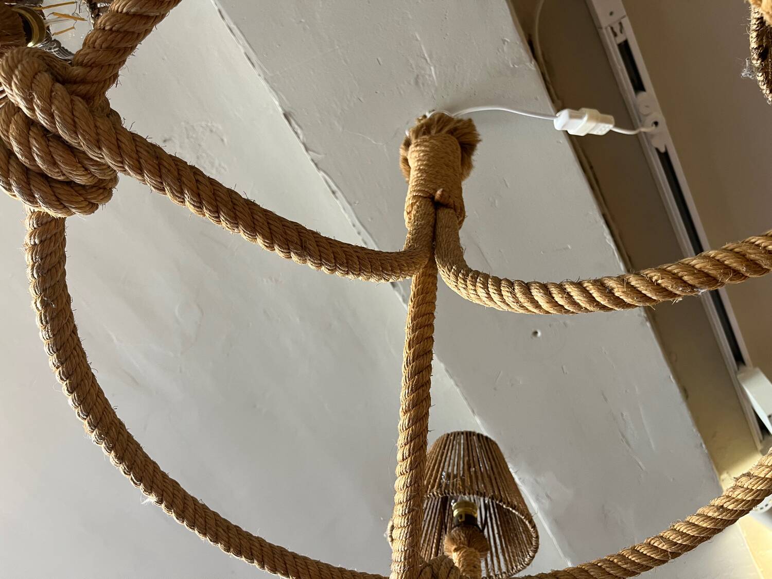 Cord chandelier 1970 Berthes Glasser