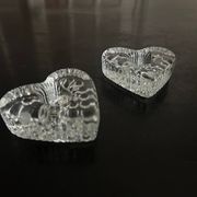 pair of heart candlesticks 1960