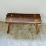 Brutalist oak bench