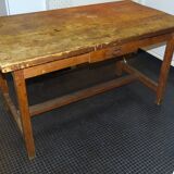 Table établi en pin douglas brut