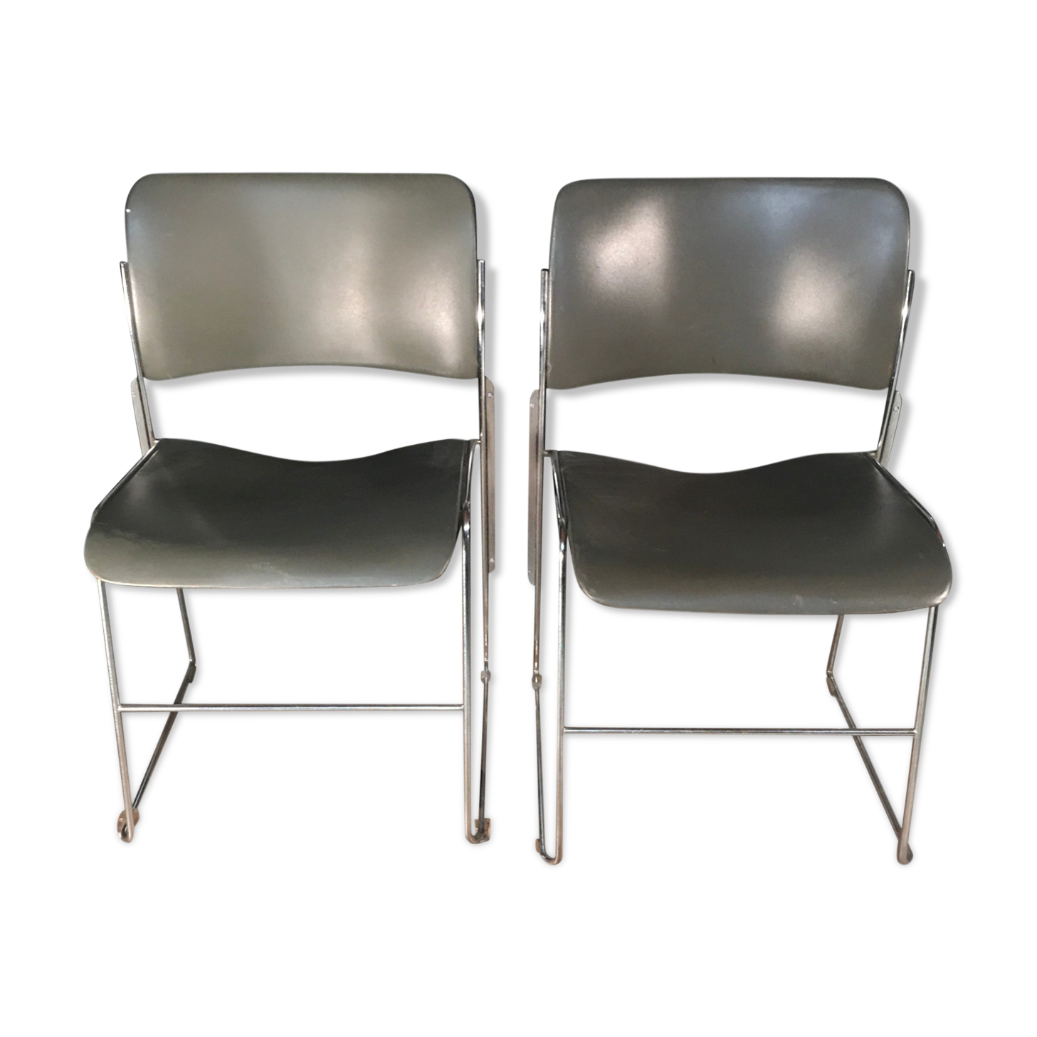 Paire chaises de David Rowland